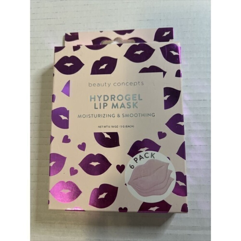 Beauty Concepts Hydrogel Lip Mask-smoothing And Moisturizing. 6/pack-New In Box